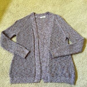 Women’s purple marled cardigan. Size M